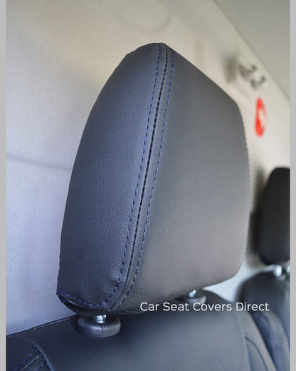 Ford Transit LWB - Navy Leatherette Diamonds With Navy Stitching & Logos