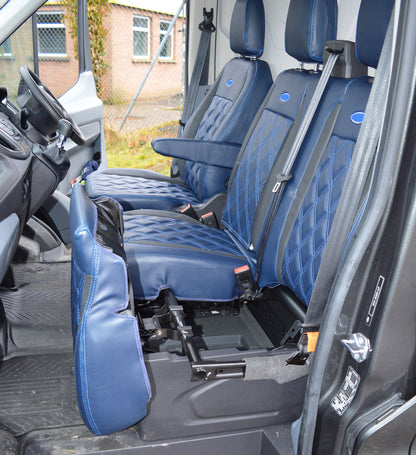 Ford Transit MK8 Tailored Diamond Quilted Seat Covers