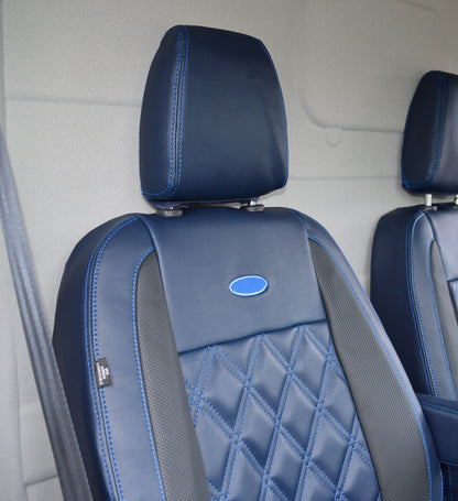 Ford Transit MK8 Tailored Diamond Quilted Seat Covers