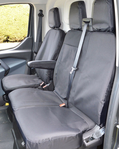 Ford Transit  Long Wheel Base/Tipper - Heavy Duty Black Seat Covers
