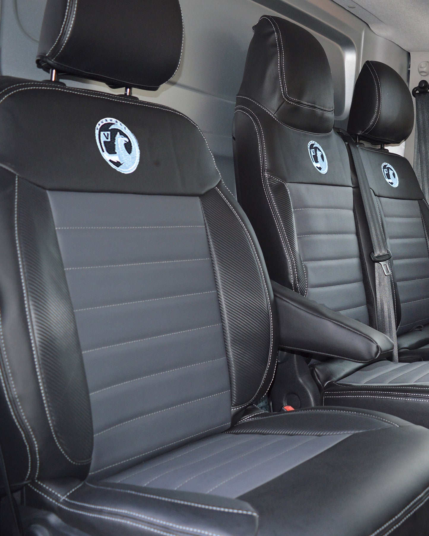 Vauxhall/Opel Vivaro - Black Leatherette & Grey Centre