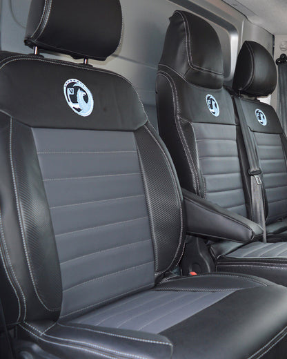 Vauxhall/Opel Vivaro - Black Leatherette & Grey Centre