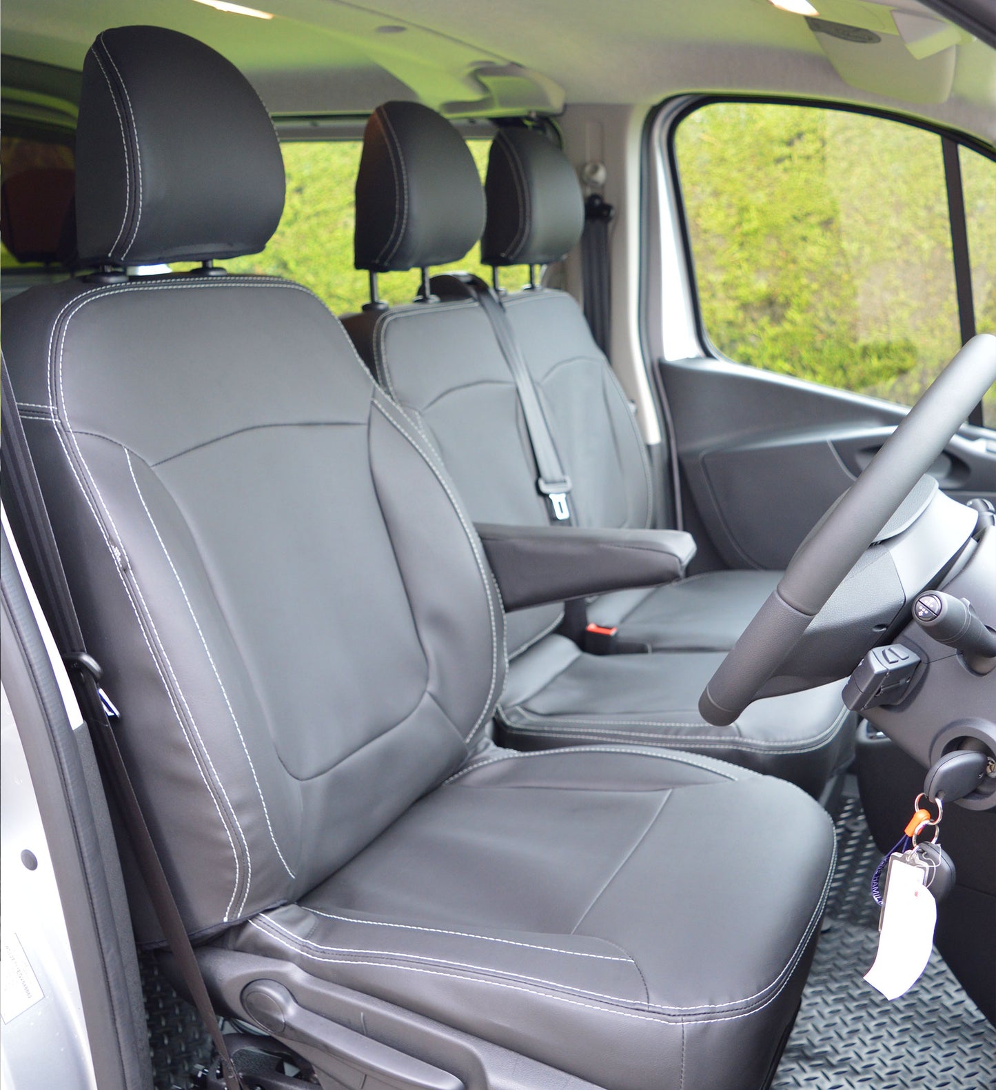 Vauxhall / Opel Vivaro Crew Cab Tailored Van Seat Covers - Charcoal