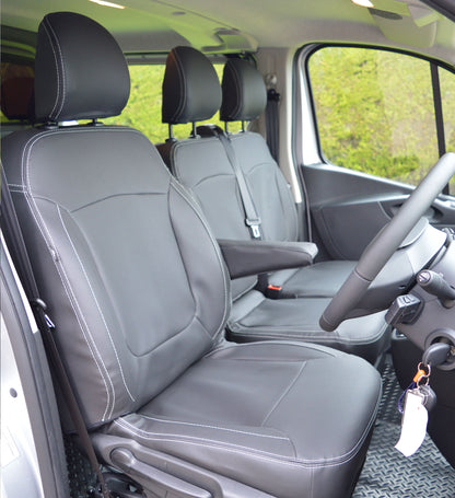 Vauxhall / Opel Vivaro Crew Cab Tailored Van Seat Covers - Charcoal