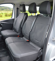 Vauxhall / Opel Vivaro Crew Cab Tailored Van Seat Covers - Charcoal