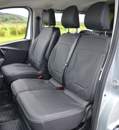 Vauxhall / Opel Vivaro Crew Cab Tailored Van Seat Covers - Charcoal