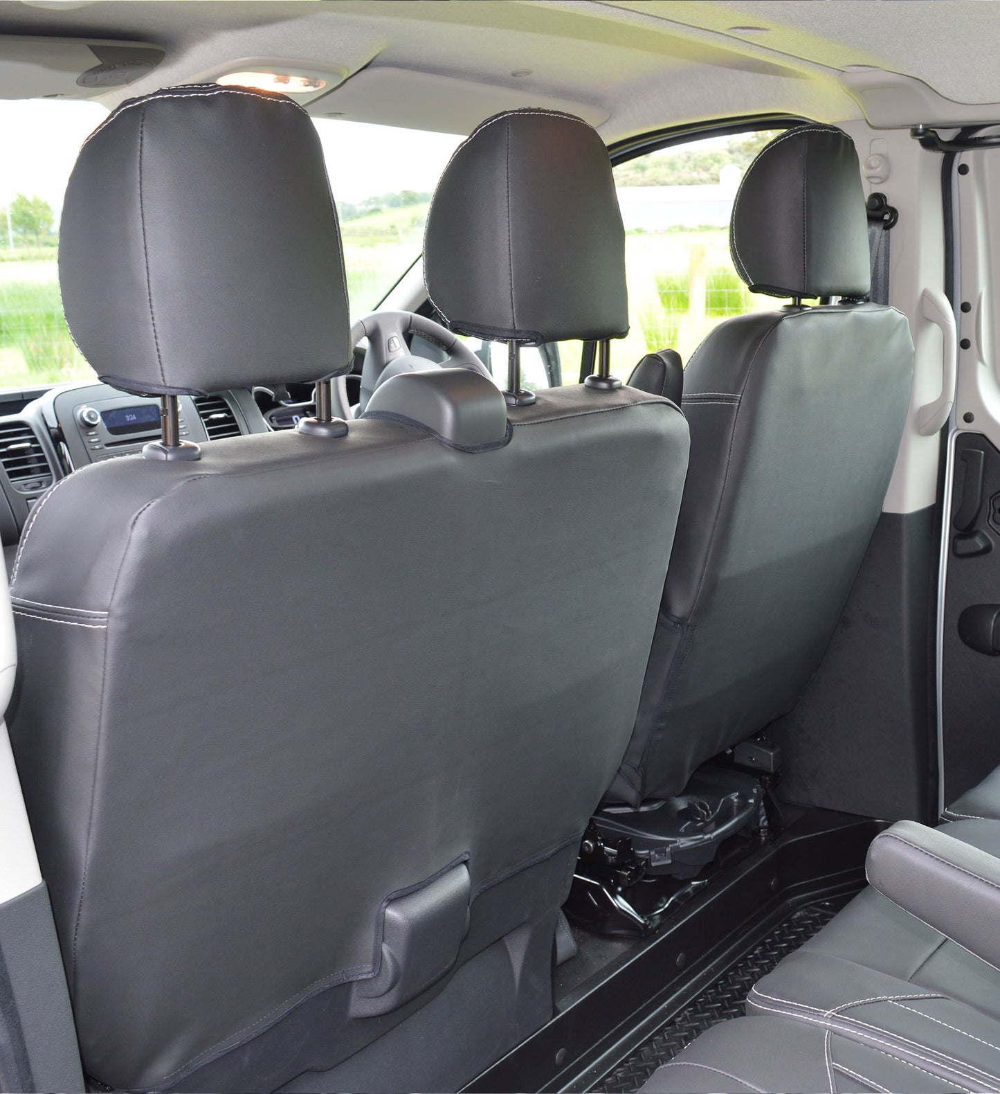 Vauxhall / Opel Vivaro Crew Cab Tailored Van Seat Covers - Charcoal