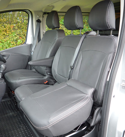 Vauxhall / Opel Vivaro Crew Cab Tailored Van Seat Covers - Charcoal