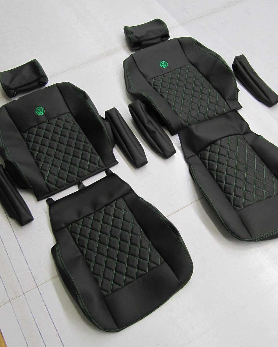 Volkswagen Transporter T4 Black Diamond Quilted Seat Covers