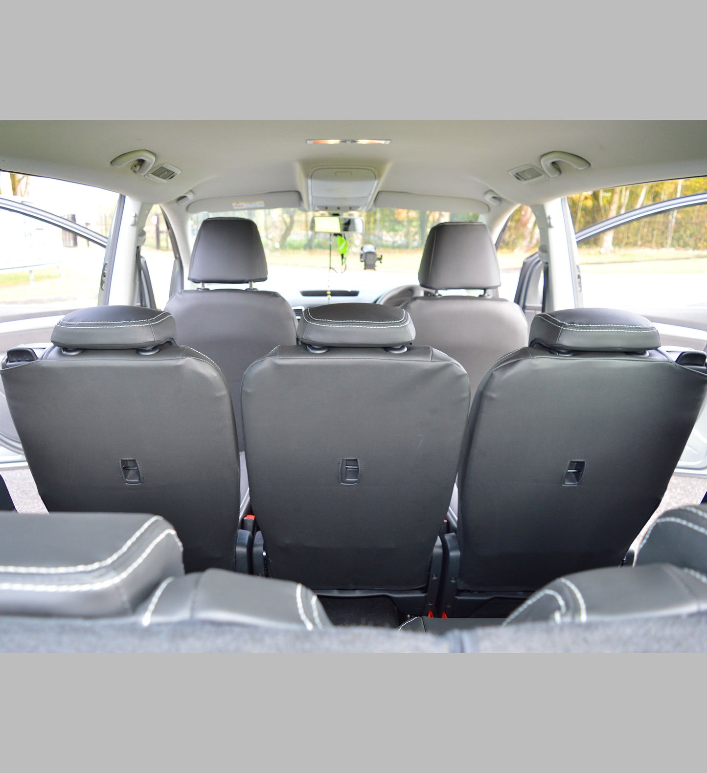 VW Sharan Tailored Waterproof Leather Look Taxi Pack Seat Covers - 2nd Generation.