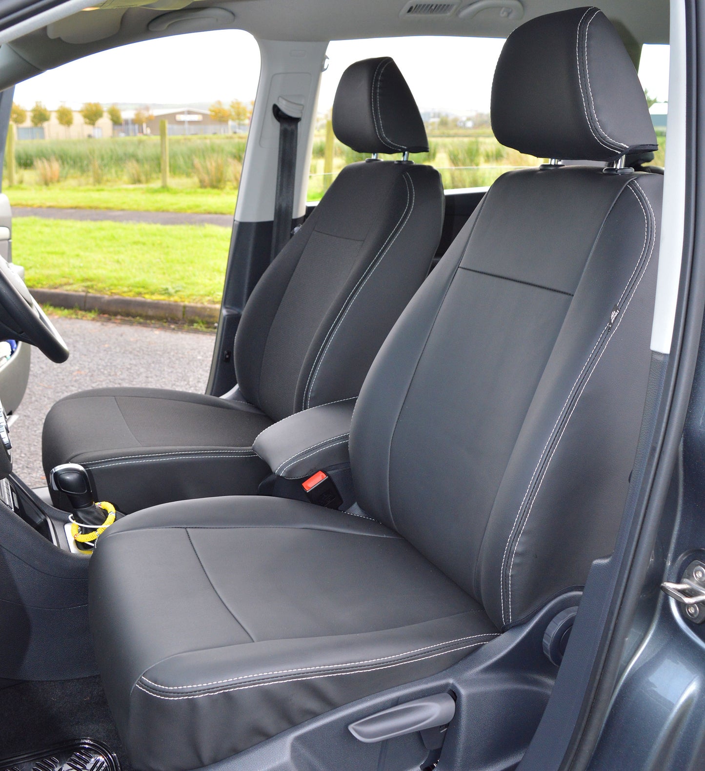 VW Sharan Tailored Waterproof Leather Look Taxi Pack Seat Covers - 2nd Generation.