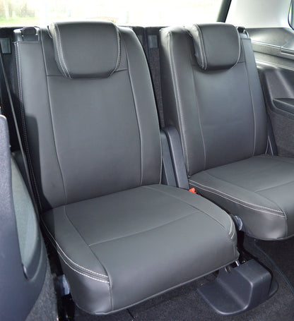 VW Sharan Tailored Waterproof Leather Look Taxi Pack Seat Covers - 2nd Generation.