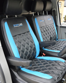 VW Transporter T5 Sportline Diamonds - Black with Blue Inserts