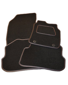 Audi A1 Carpet Mats - Black Edgeing & Pink Stitch