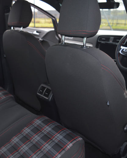 Volkswagen Golf MK7 Seat Covers - Black & Tartan