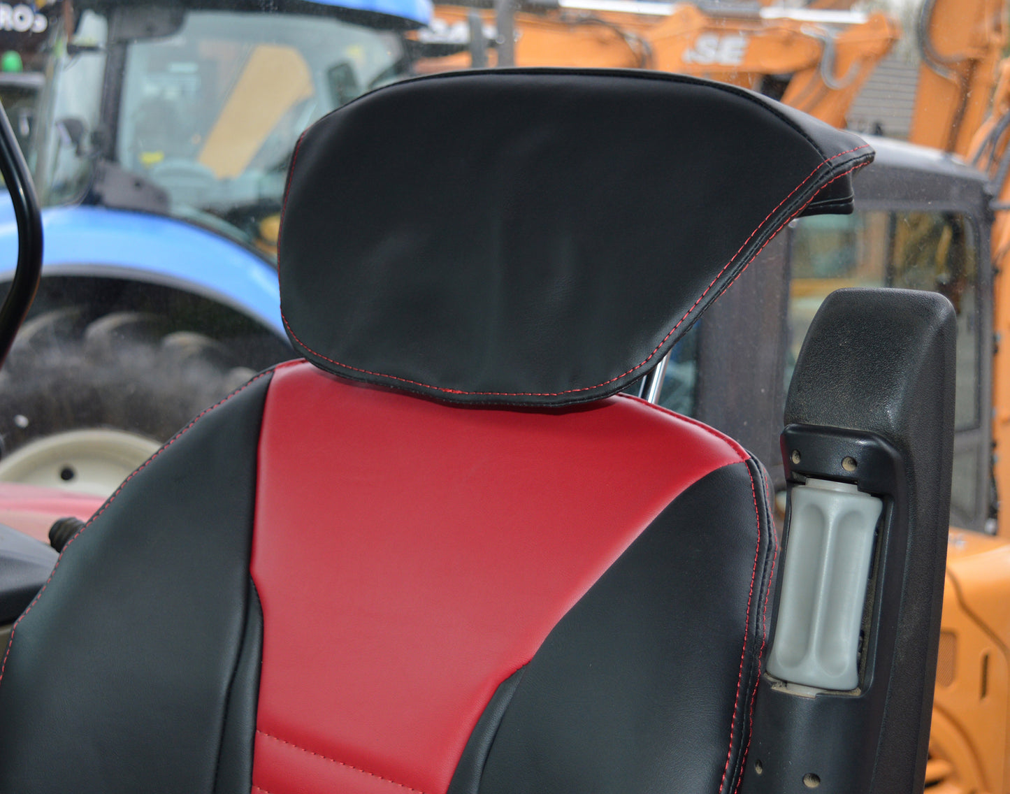 Case IH Tractor Tailored Leatherette Seat Cover For Grammer Maximo Dynamic Driver Seat