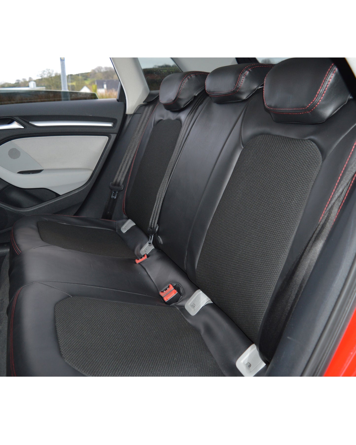 Audi A3 Black leatherette & Fabric Seat Covers -  Third Generation 2012 - Present