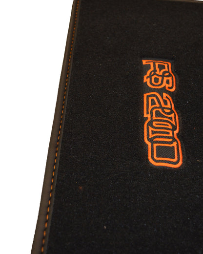 Escort MK2 RS2000 - Black Luxury Carpet Front Mats With Logos