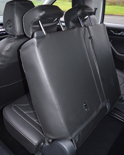 Skoda Kodiaq Black Leatherette & Silver Stitching (7 Seat With Pockets)