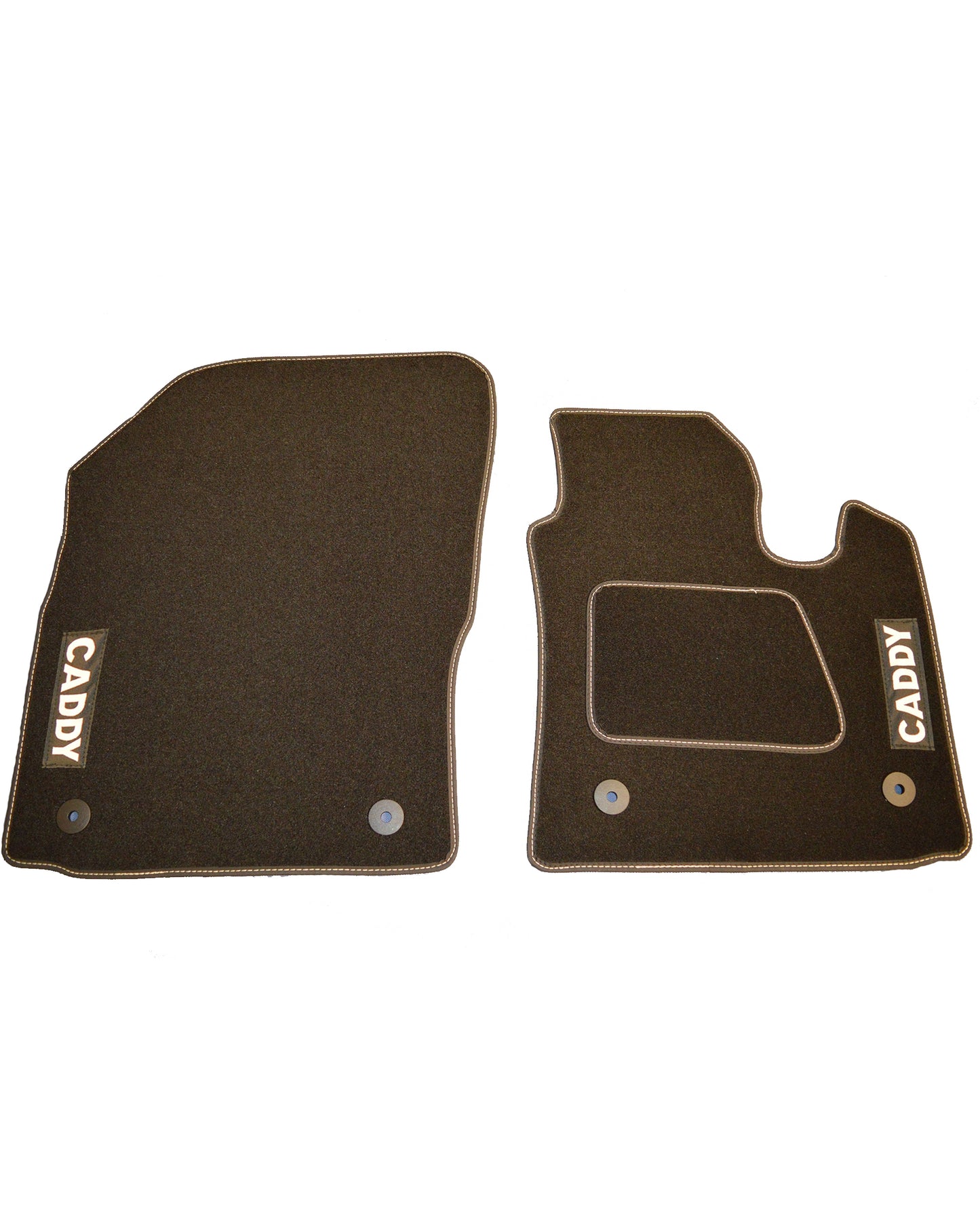 Volkswagen VW Caddy Floor Mats With Logo & Leatherette Binding