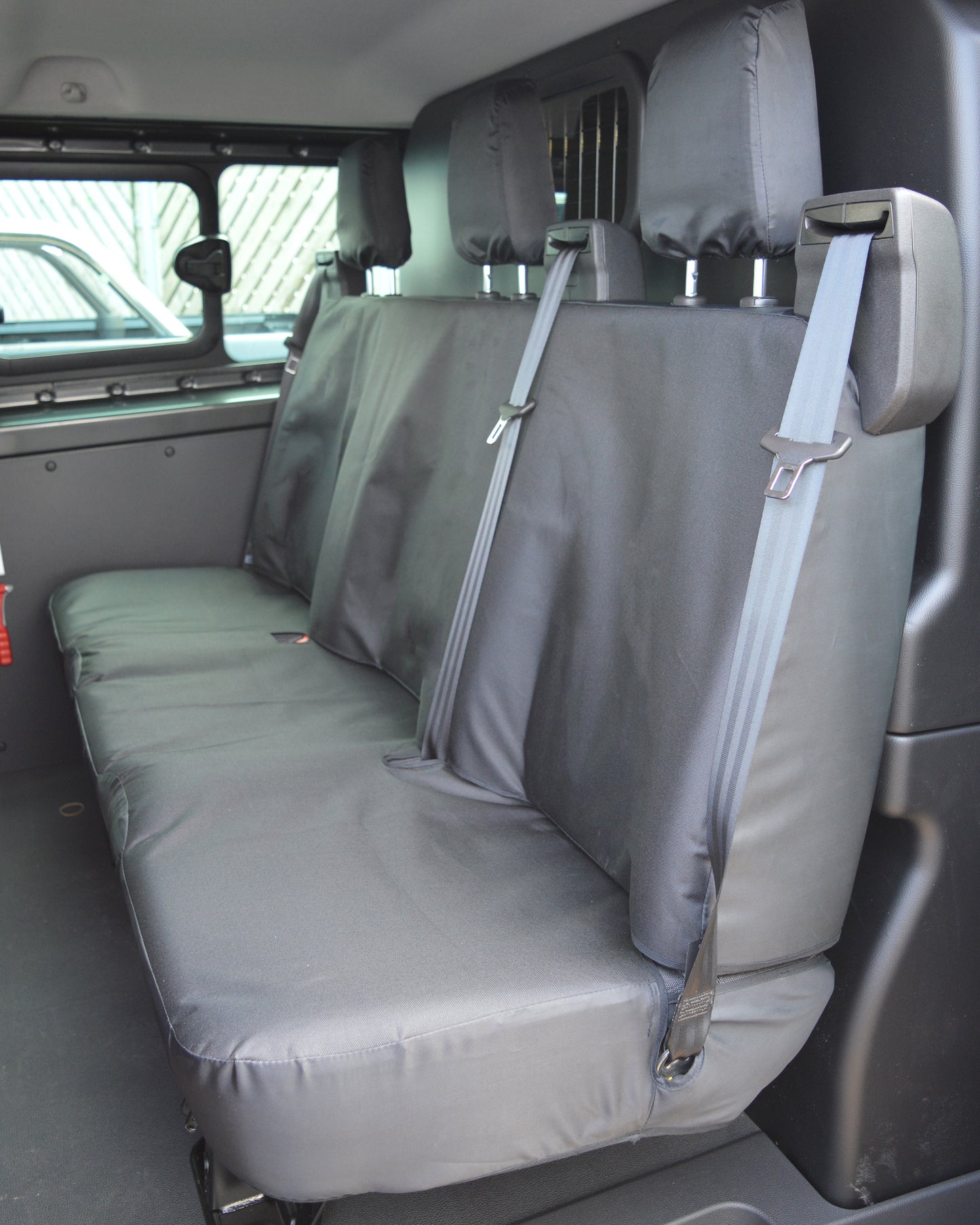 Ford Transit LWB Long Wheel Base Crew Cab Heavy Duty Waterproof Black Seat Covers