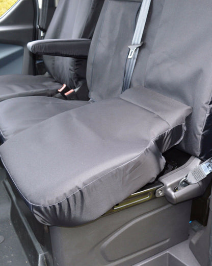 Ford Transit LWB Long Wheel Base Crew Cab Heavy Duty Waterproof Black Seat Covers