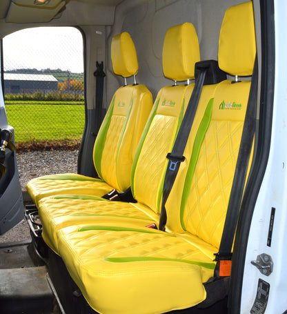 Ford Transit - Yellow & Citrus Green inserts Diamond Stitched