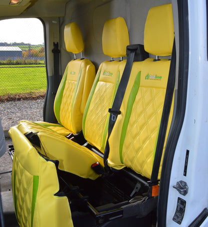 Ford Transit - Yellow & Citrus Green inserts Diamond Stitched
