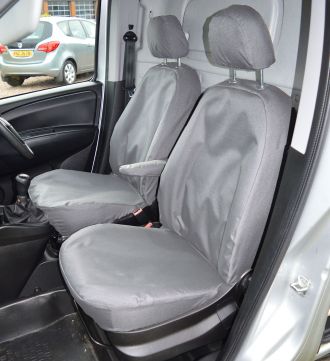 Range Rover Sport Seat Covers - Charcoal PVC with Sea Green Side Panels