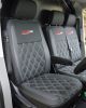 Volkswagen Transporter T6 Seat Covers Black and Grey
